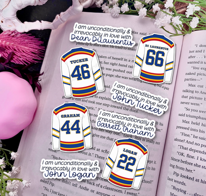 Off Campus inspired Sticker Bundle - Jersey and Quote - Snowflake Finish