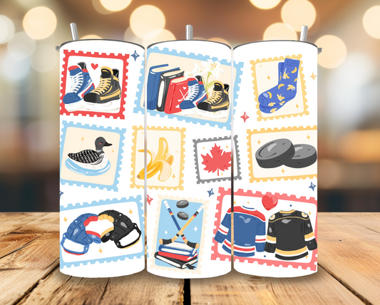 Hockey Romance Stamps 20 oz Insulated Tumbler