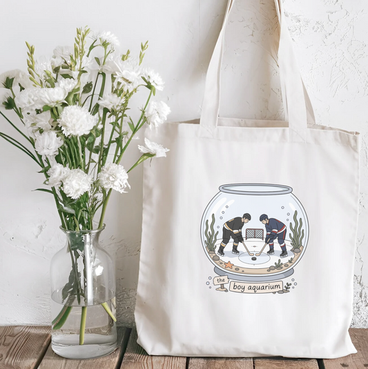 The Boy Aquarium Sublimated Canvas Tote Bag