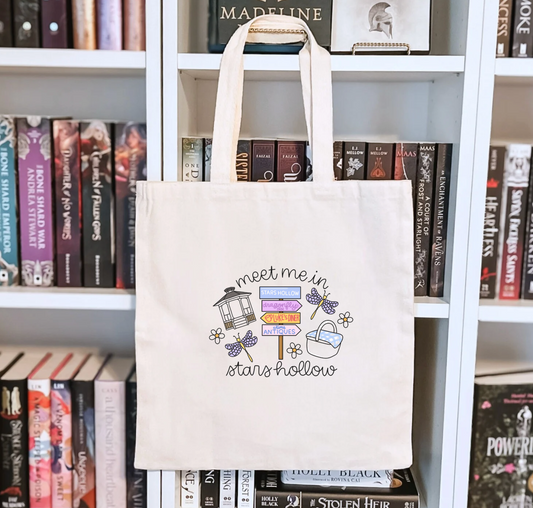 Meet Me In Stars Hollow Inspired Sublimated Canvas Tote Bag