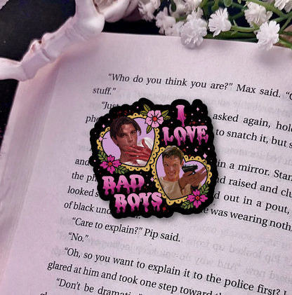 I Love Bad Boys Scream Star Sparkle Sticker