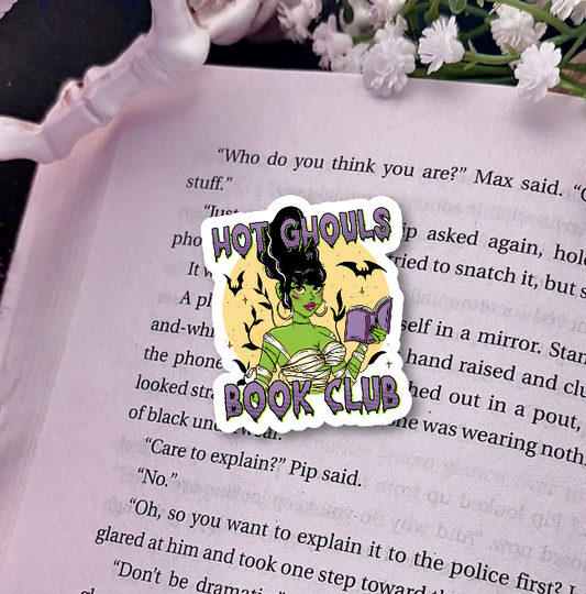 Hot Ghouls Book Club Star Sparkle Sticker