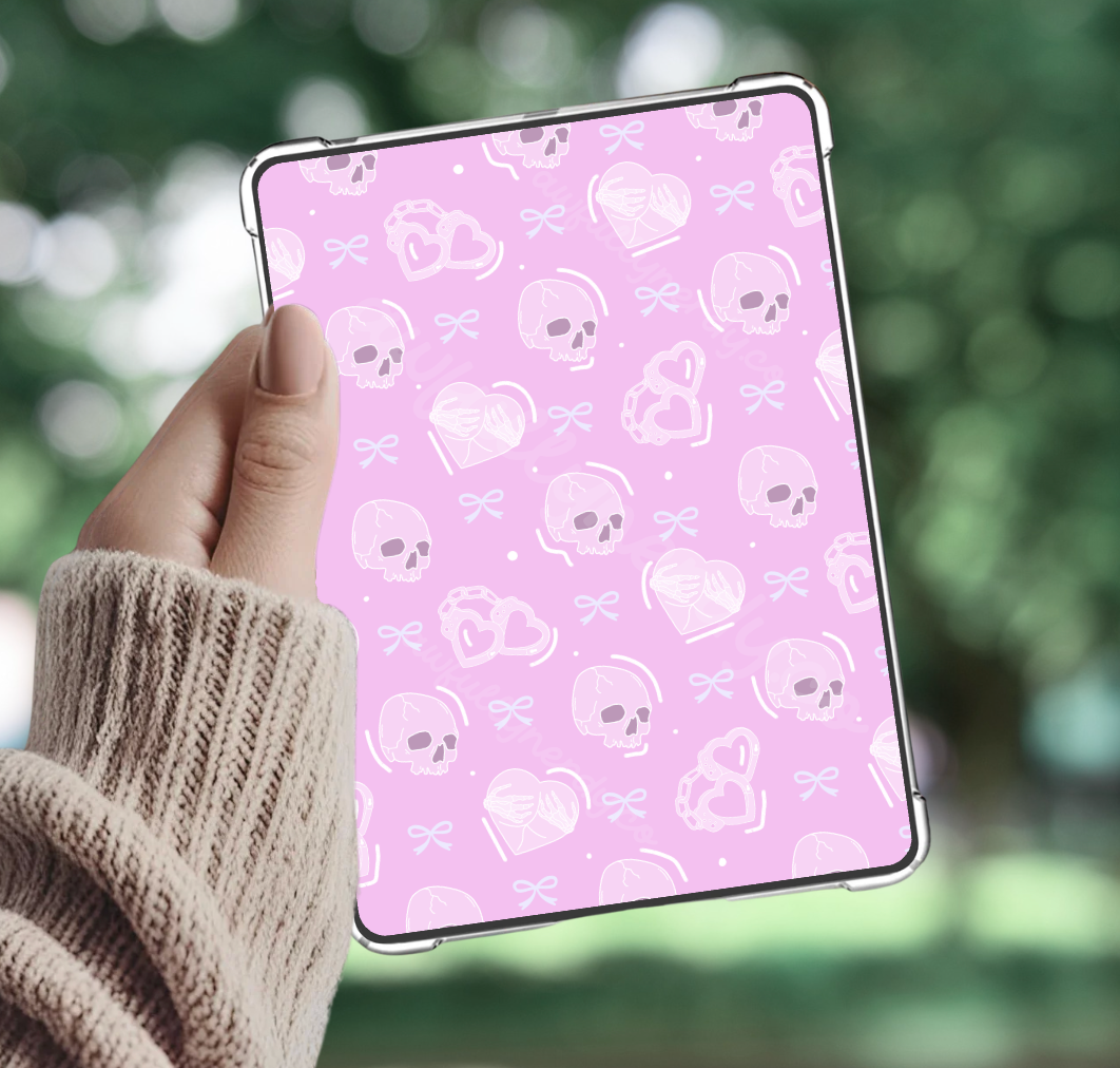 Pink Dark Romance Symbols Kindle Insert - Three Sizes - Optional Lamination
