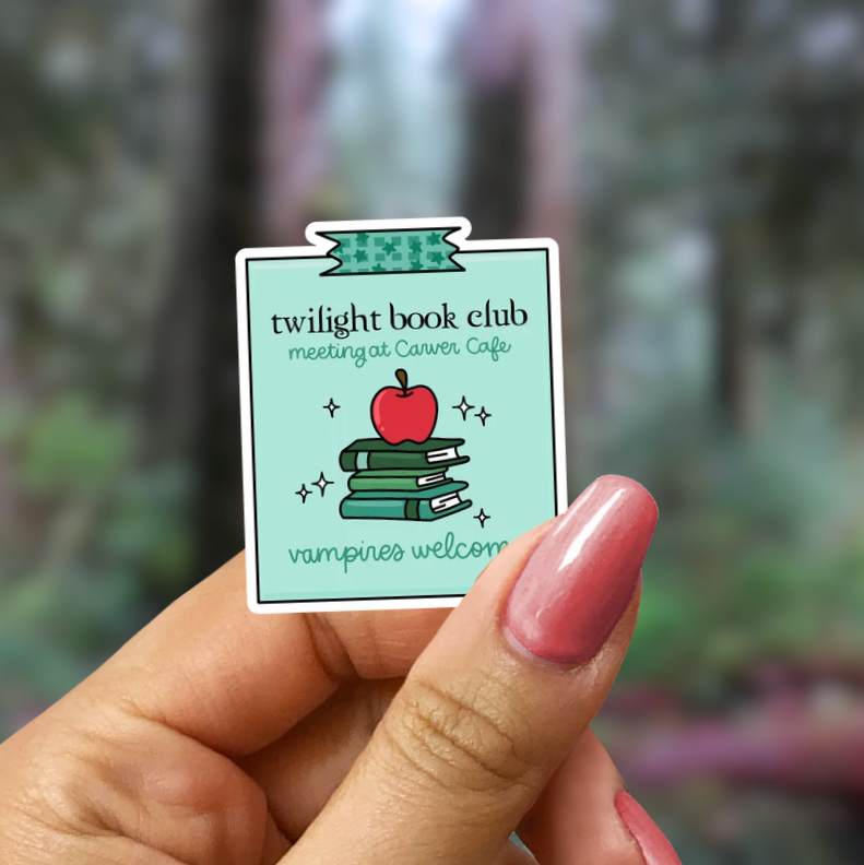 Note: Twilight Book Club, Vampires Welcome Star Sparkle Sticker