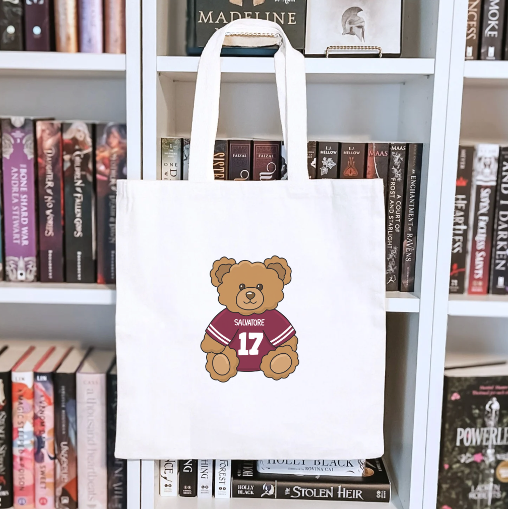 Salvatore Bear TVD Sublimated Canvas Tote Bag