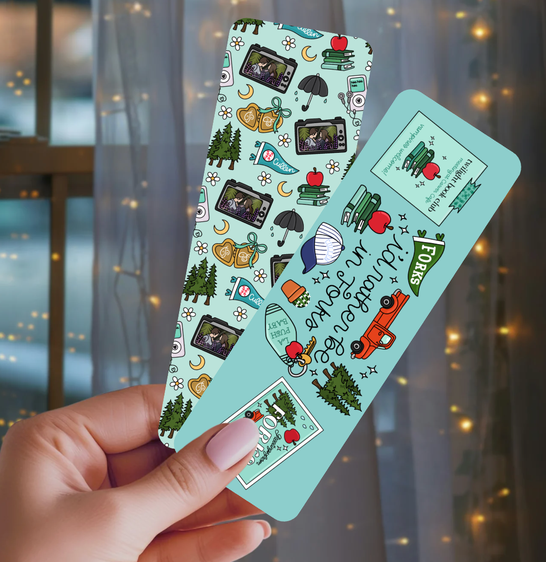 I'd Rather be in Forks Dual-Sided Cardstock Bookmark
