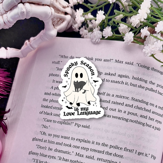 Spooky Season is my Love language Star Sparkle Sticker