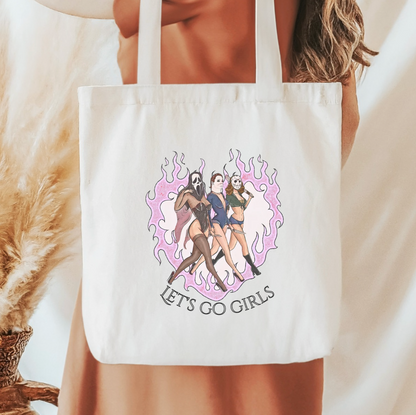 Let's Go Girls Sublimated Canvas Tote Bag