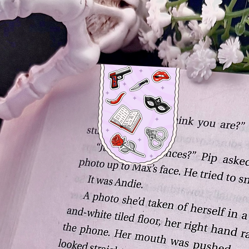 Dark Romance Symbols Magnetic Bookmark