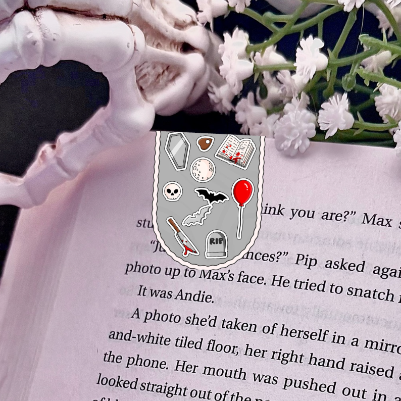 Horror Symbols Magnetic Bookmark