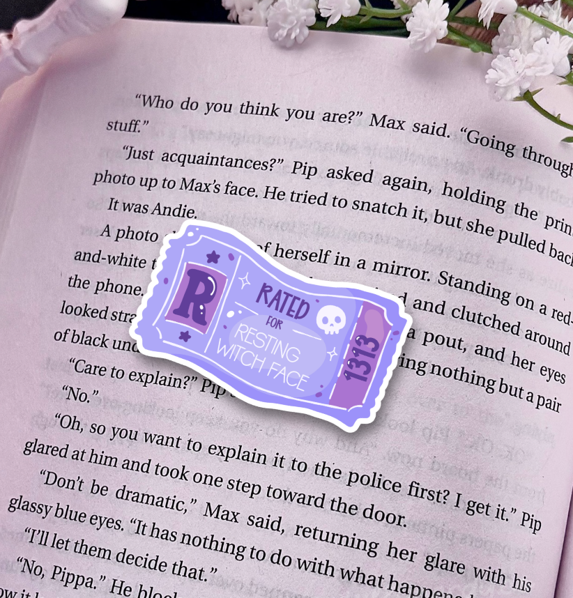 Rated R For Resting Witch Face 2.5-inch Sticker