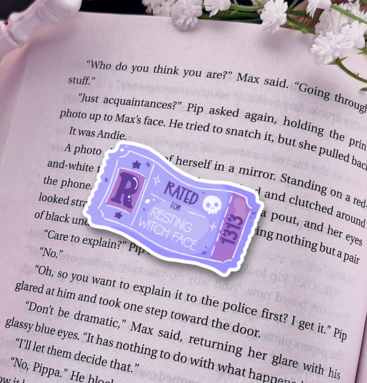 Rated R For Resting Witch Face 2.5-inch Sticker