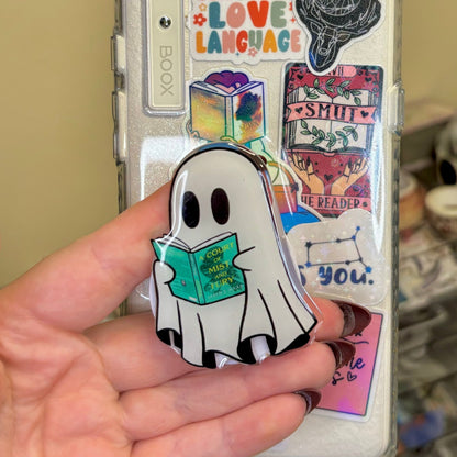 A Court of Mist and Fury Ghost 3M Pop Socket - Durable Phone Accessory - Awfullynerdy.co