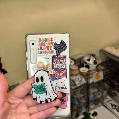 A Court of Mist and Fury Ghost 3M Pop Socket - Durable Phone Accessory - Awfullynerdy.co