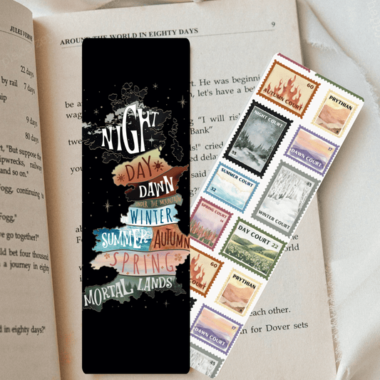 ACOTAR Courts Inspired Dual - Sided Cardstock Bookmark - Awfullynerdy.co