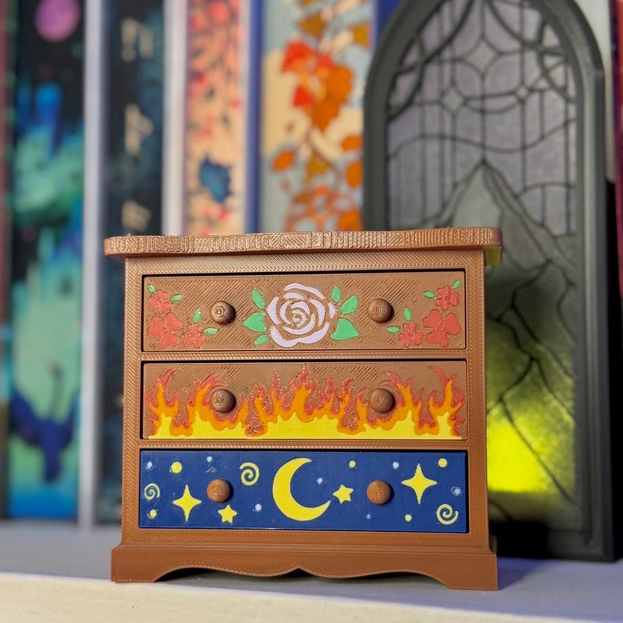ACOTAR Painted Dresser Bookshelf Decor - Awfullynerdy.co