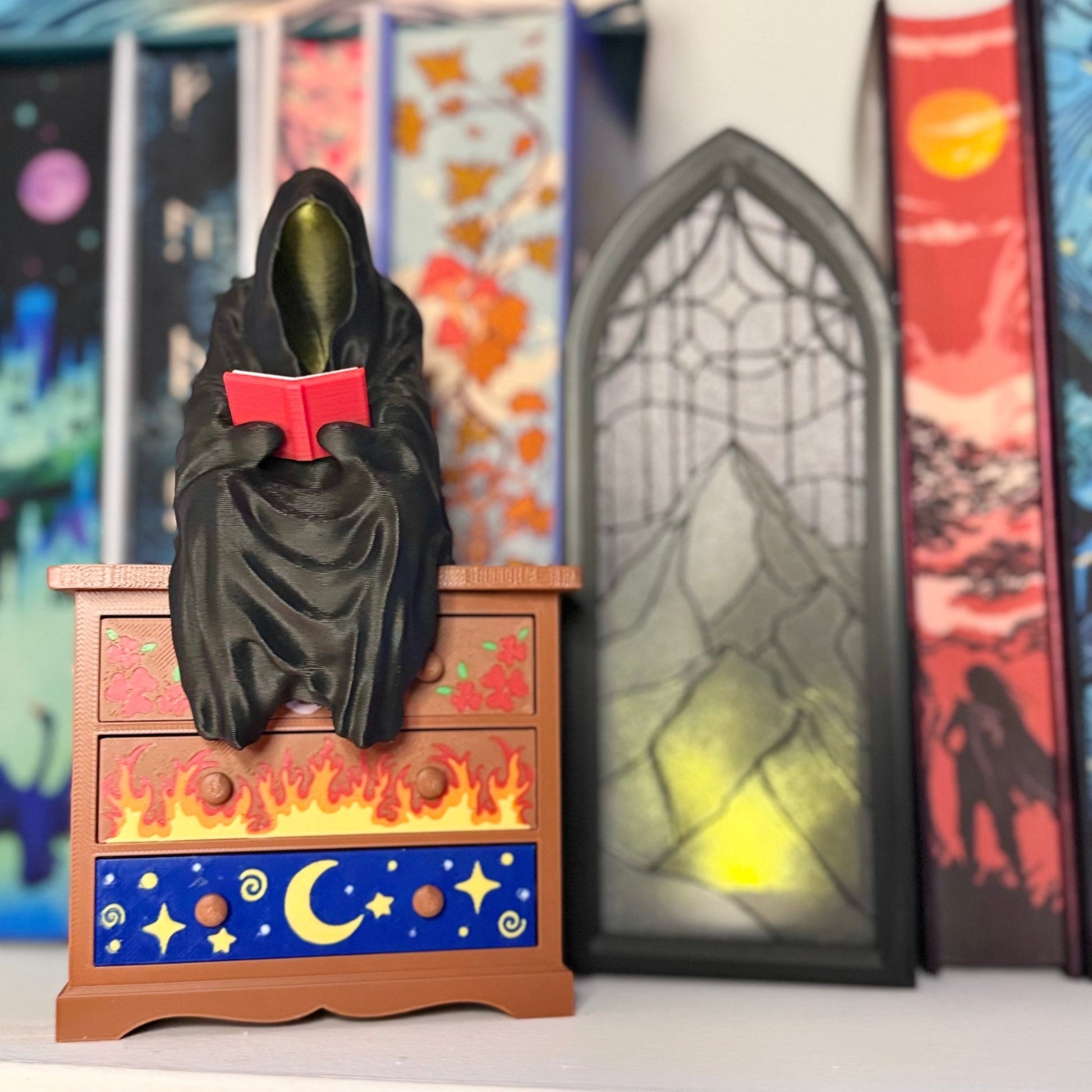 ACOTAR Painted Dresser Bookshelf Decor ACOTAR Painted Dresser Bookshelf Decor