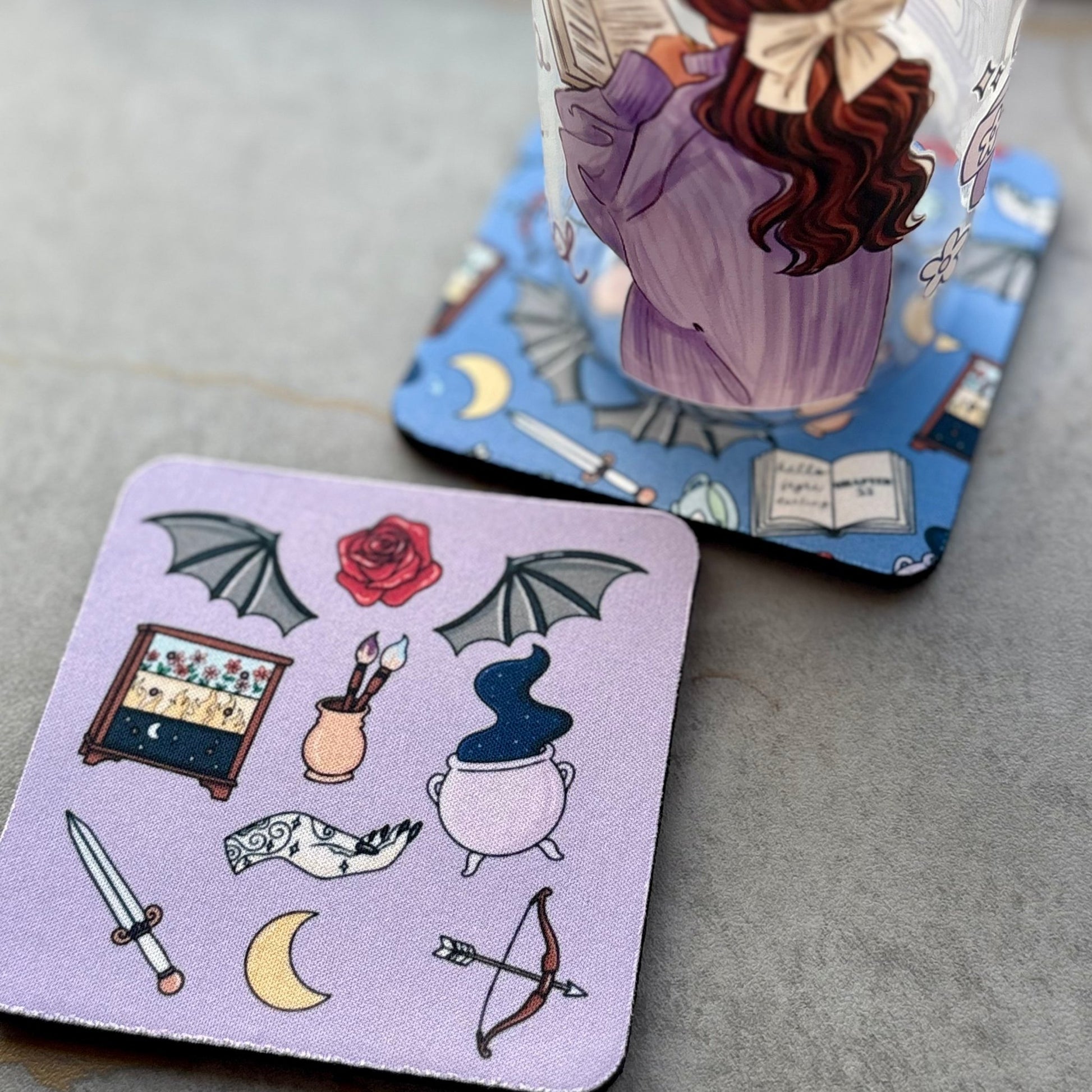 ACOTAR Symbol Coasters - Set of 2 - Awfullynerdy.co