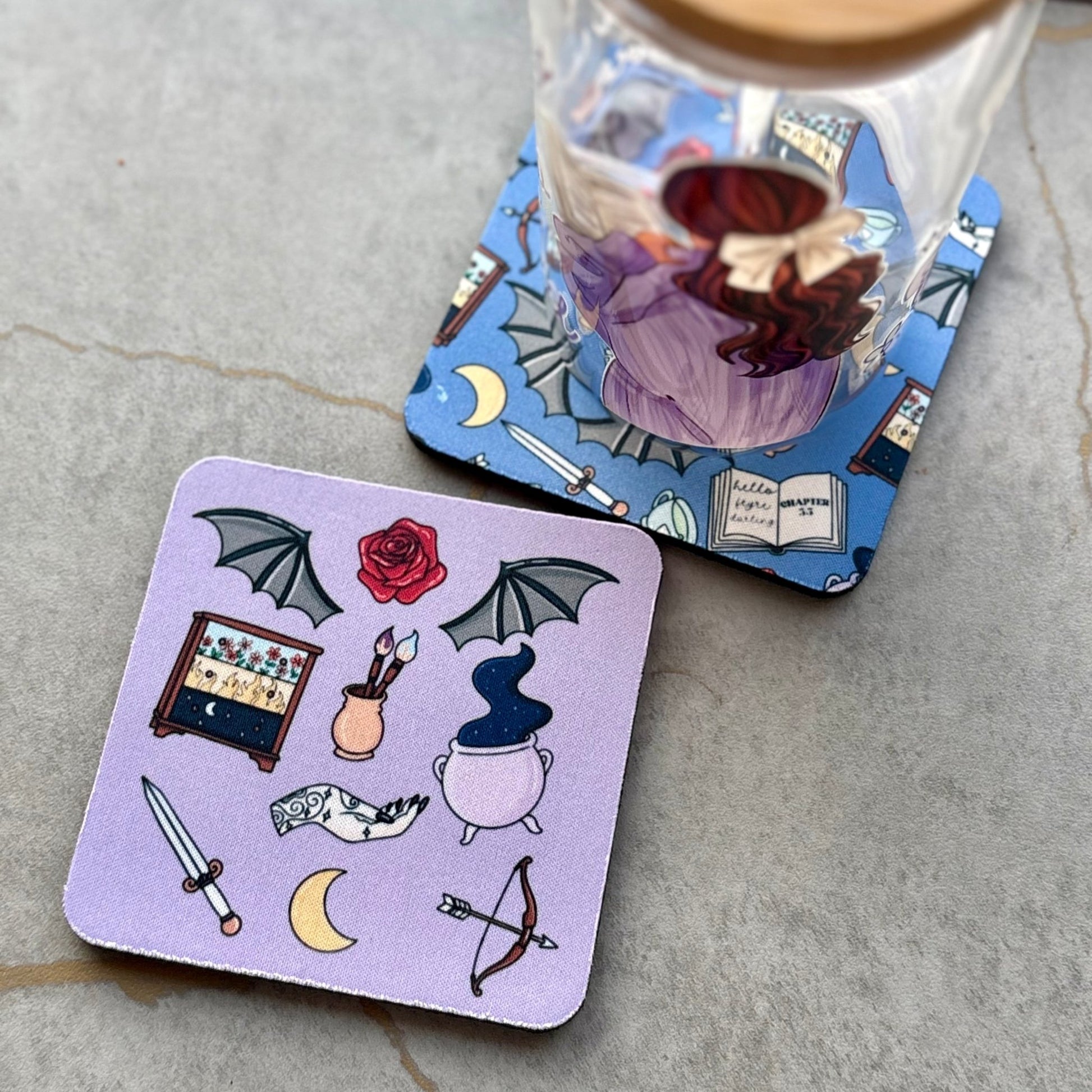 ACOTAR Symbol Coasters - Set of 2 - Awfullynerdy.co