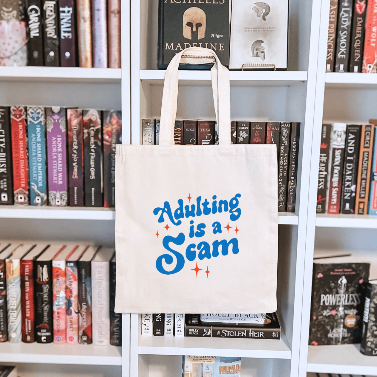 Adulting us a Scam Sublimated Canvas Tote Bag - Awfullynerdy.co
