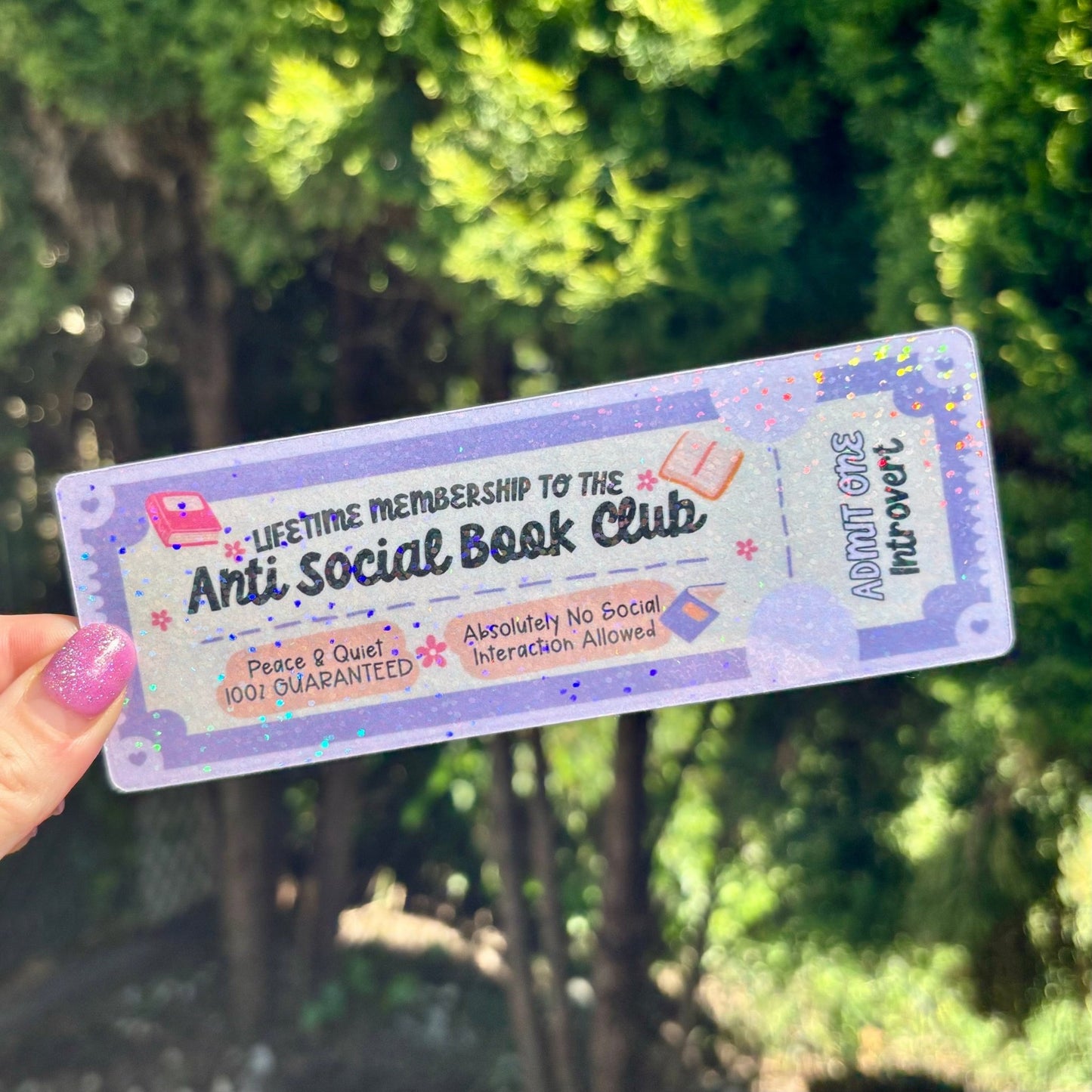 Anti Social Book Club Bookmark - Awfullynerdy.co