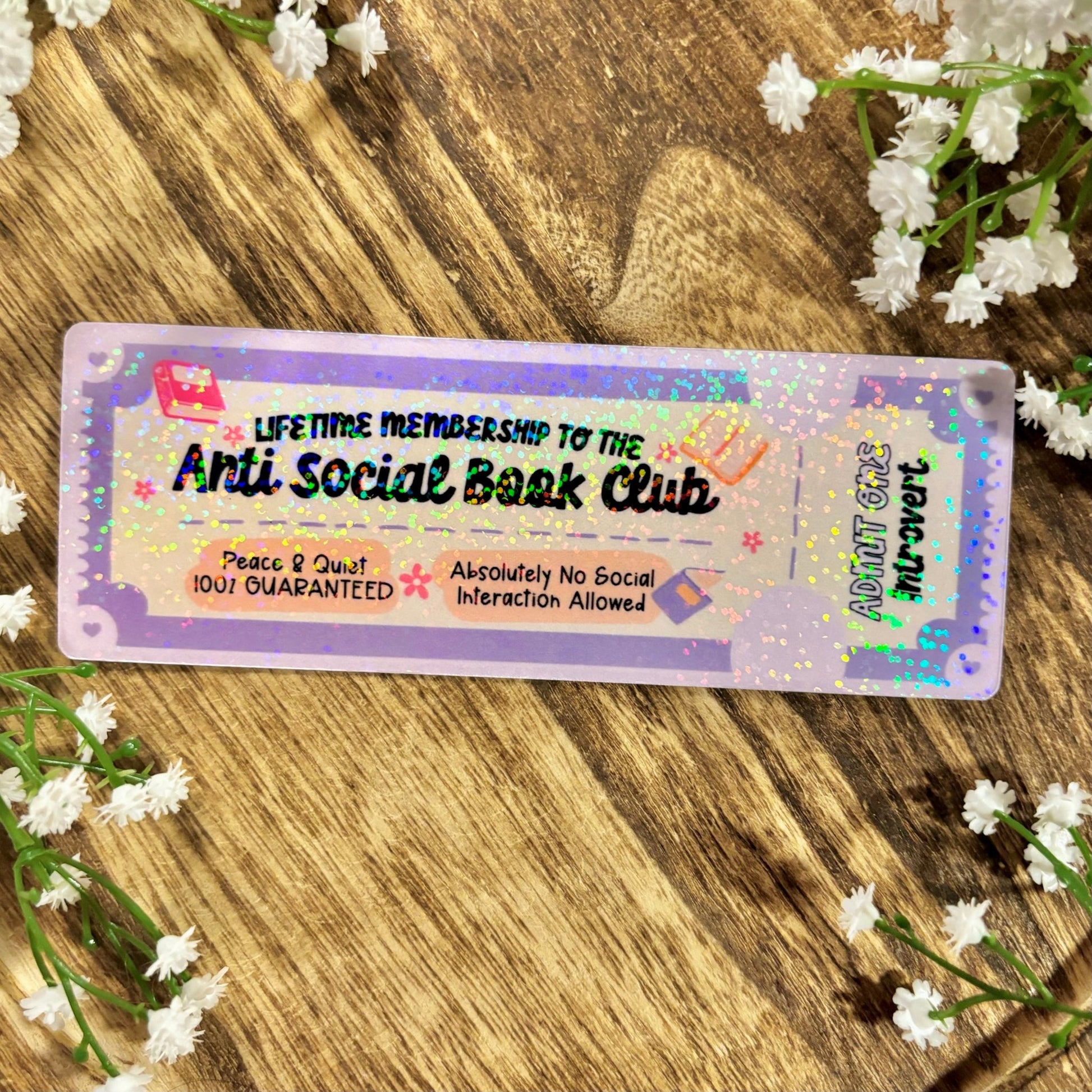 Anti Social Book Club Bookmark - Awfullynerdy.co