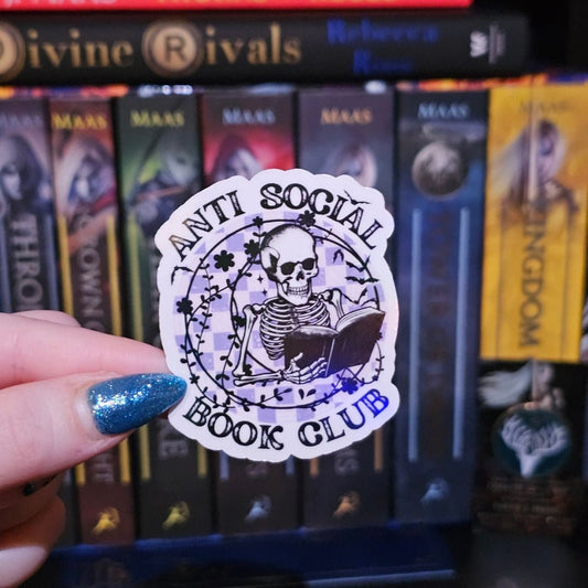 Anti-Social Book Club Sticker - Awfullynerdy.co