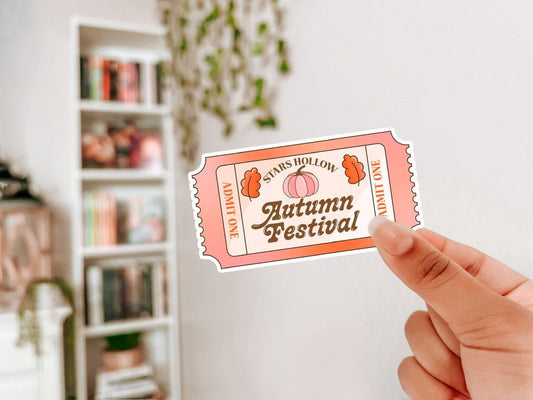 Autumn Carnival Ticket Sticker - Awfullynerdy.co