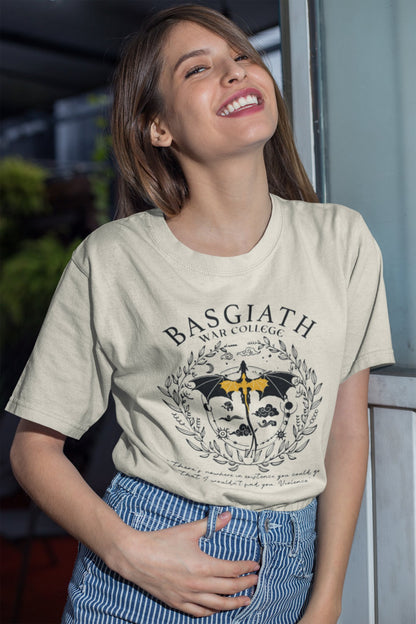 Basgiath War College Jersey Short Sleeve Cotton Tee - Awfullynerdy.co