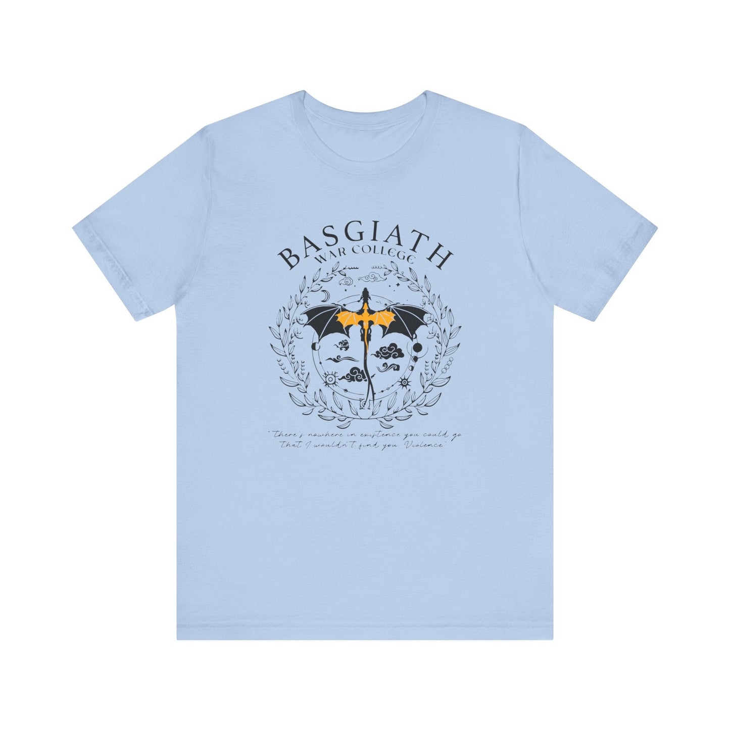 Basgiath War College Jersey Short Sleeve Cotton Tee - Awfullynerdy.co