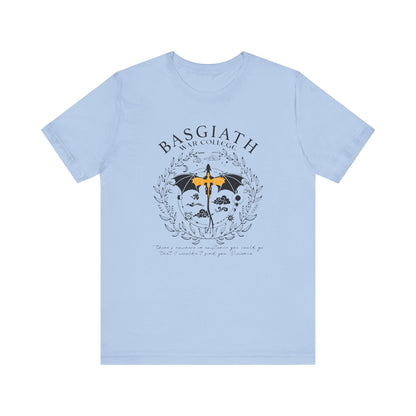 Basgiath War College Jersey Short Sleeve Cotton Tee - Awfullynerdy.co