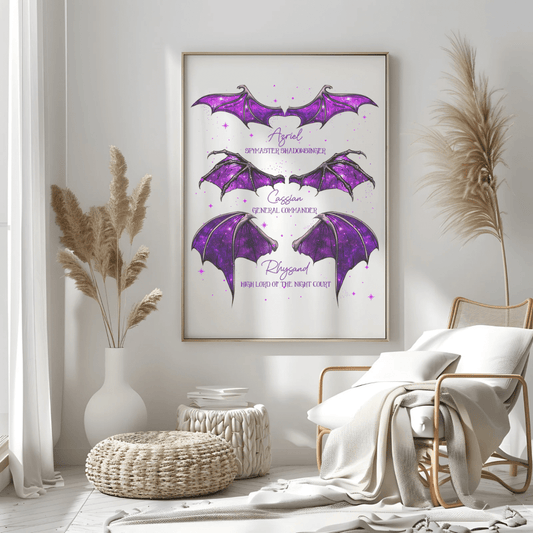 Bat Boy Wings Matte Vertical Poster - NO FRAME - Perfect for Romantasy Lovers - Awfullynerdy.co