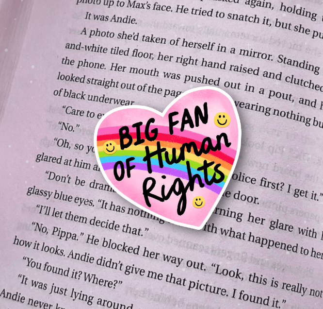 Big Fan of Human Rights Vinyl Sticker - Awfullynerdy.co