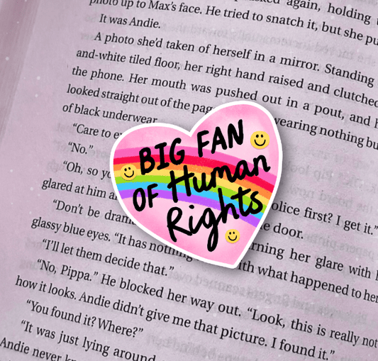 Big Fan of Human Rights Vinyl Sticker - Awfullynerdy.co