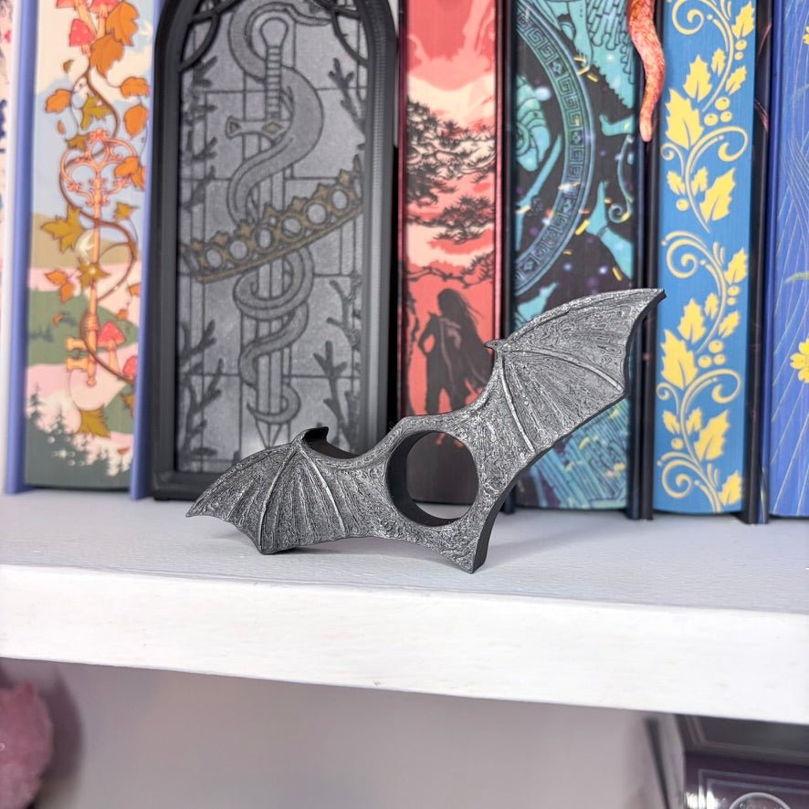 Black Wings 3d Printed Thumb Book Holder - Awfullynerdy.co