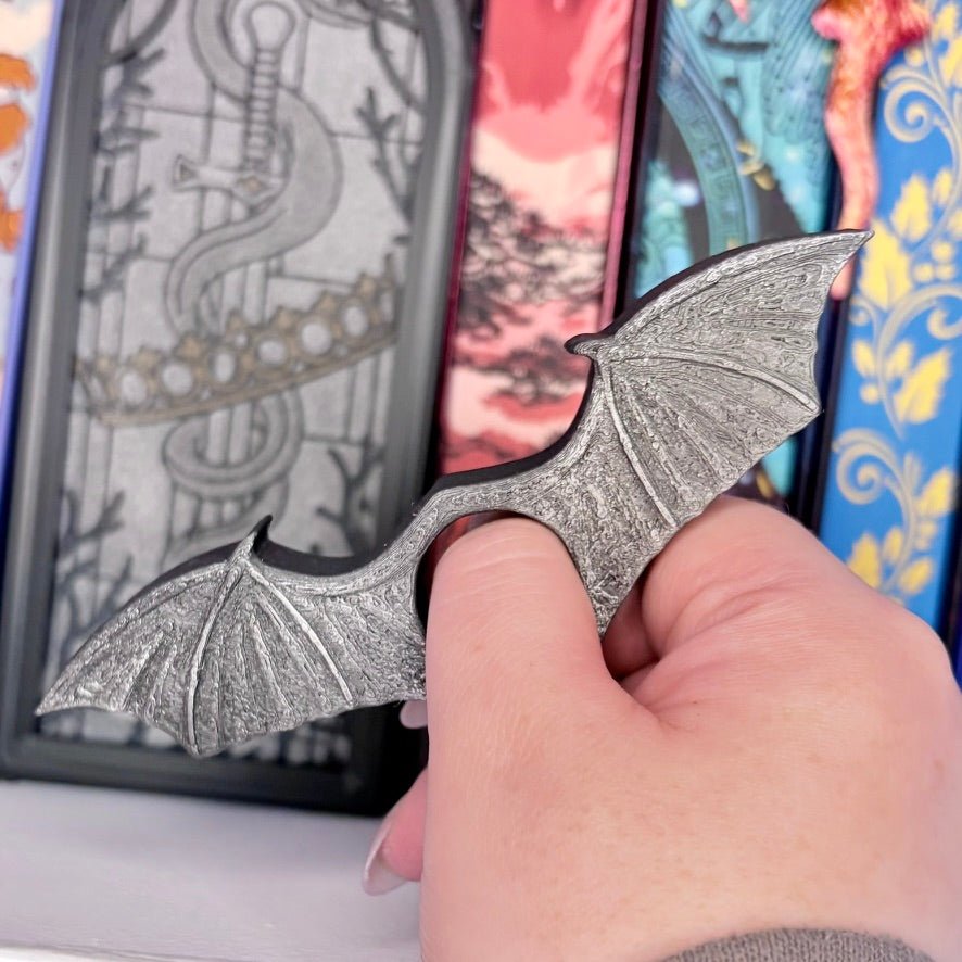 Black Wings 3d Printed Thumb Book Holder - Awfullynerdy.co