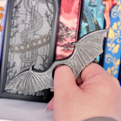 Black Wings 3d Printed Thumb Book Holder - Awfullynerdy.co