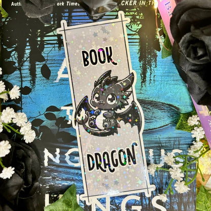 Book Dragon Cute Bookmark - Awfullynerdy.co