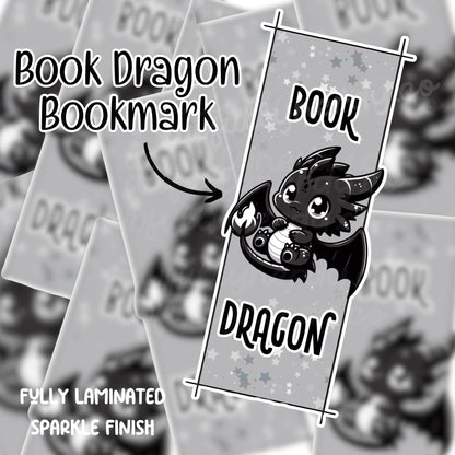 Book Dragon Cute Bookmark - Awfullynerdy.co