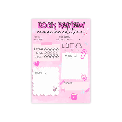 Book Review Sticky Notes - Notepads - Romance Edition - Awfullynerdy.co