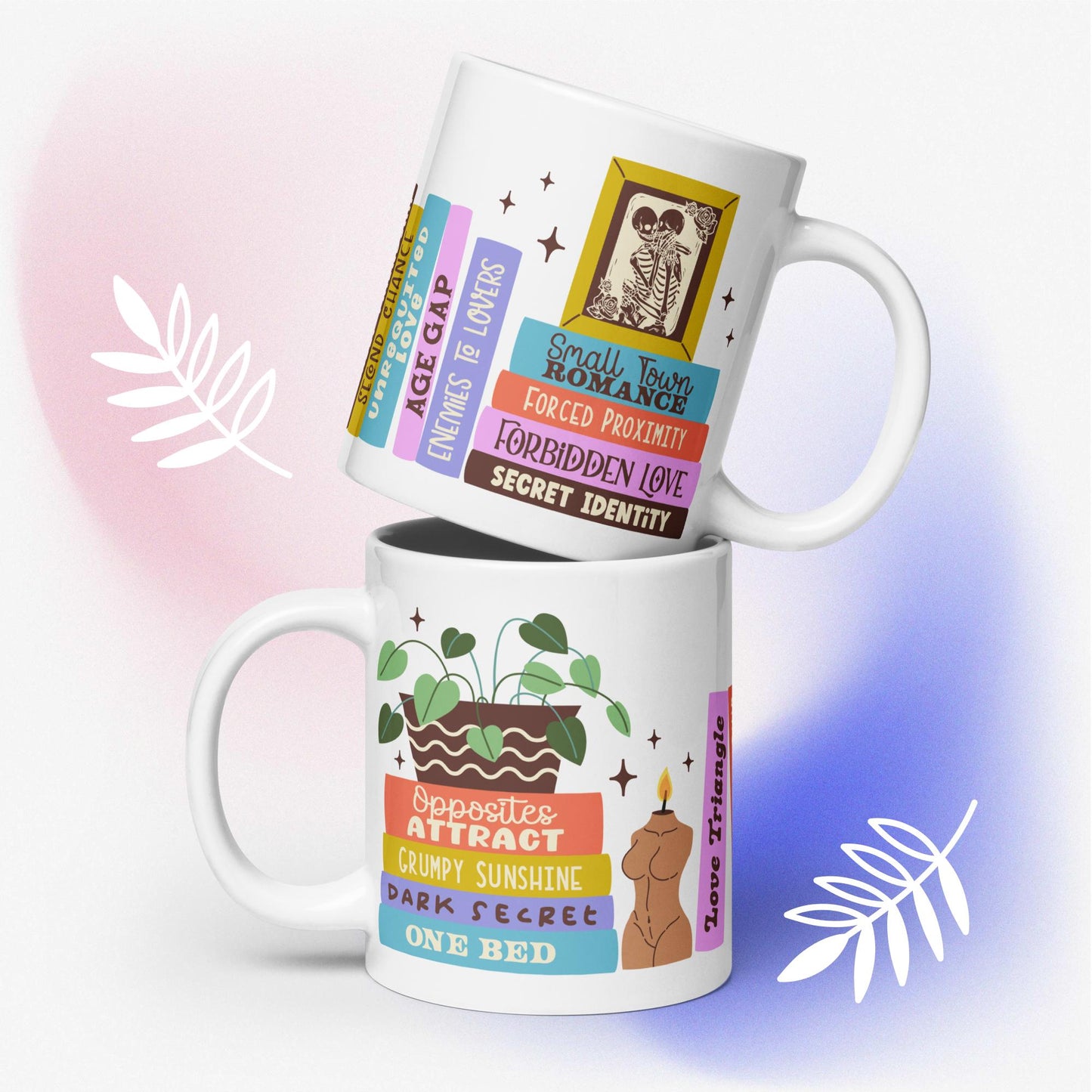 Book Tropes White glossy mug - Awfullynerdy.co