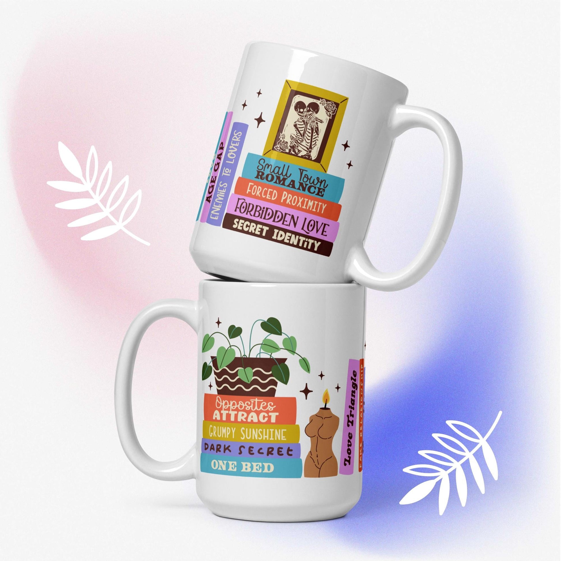 Book Tropes White glossy mug - Awfullynerdy.co