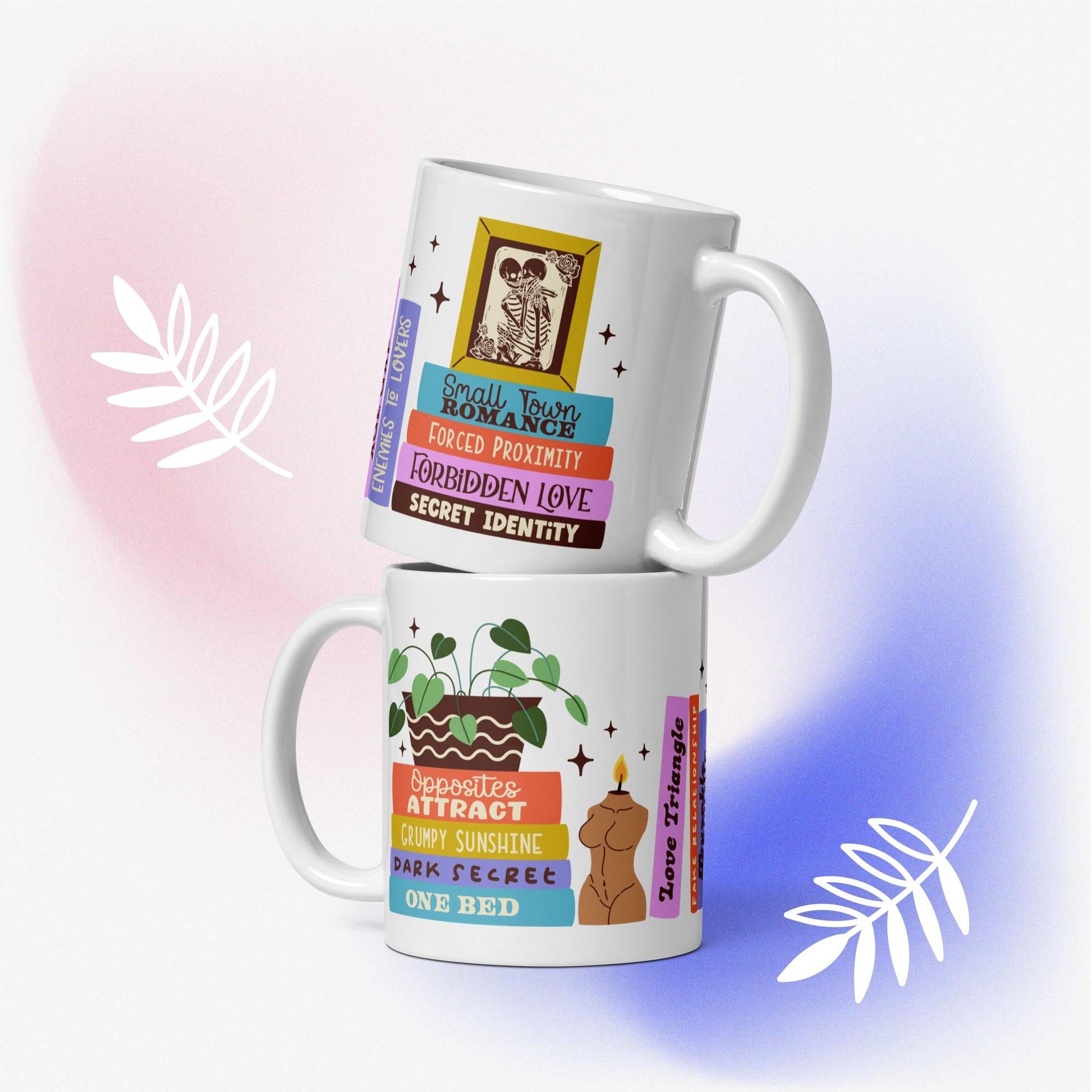 Book Tropes White glossy mug - Awfullynerdy.co