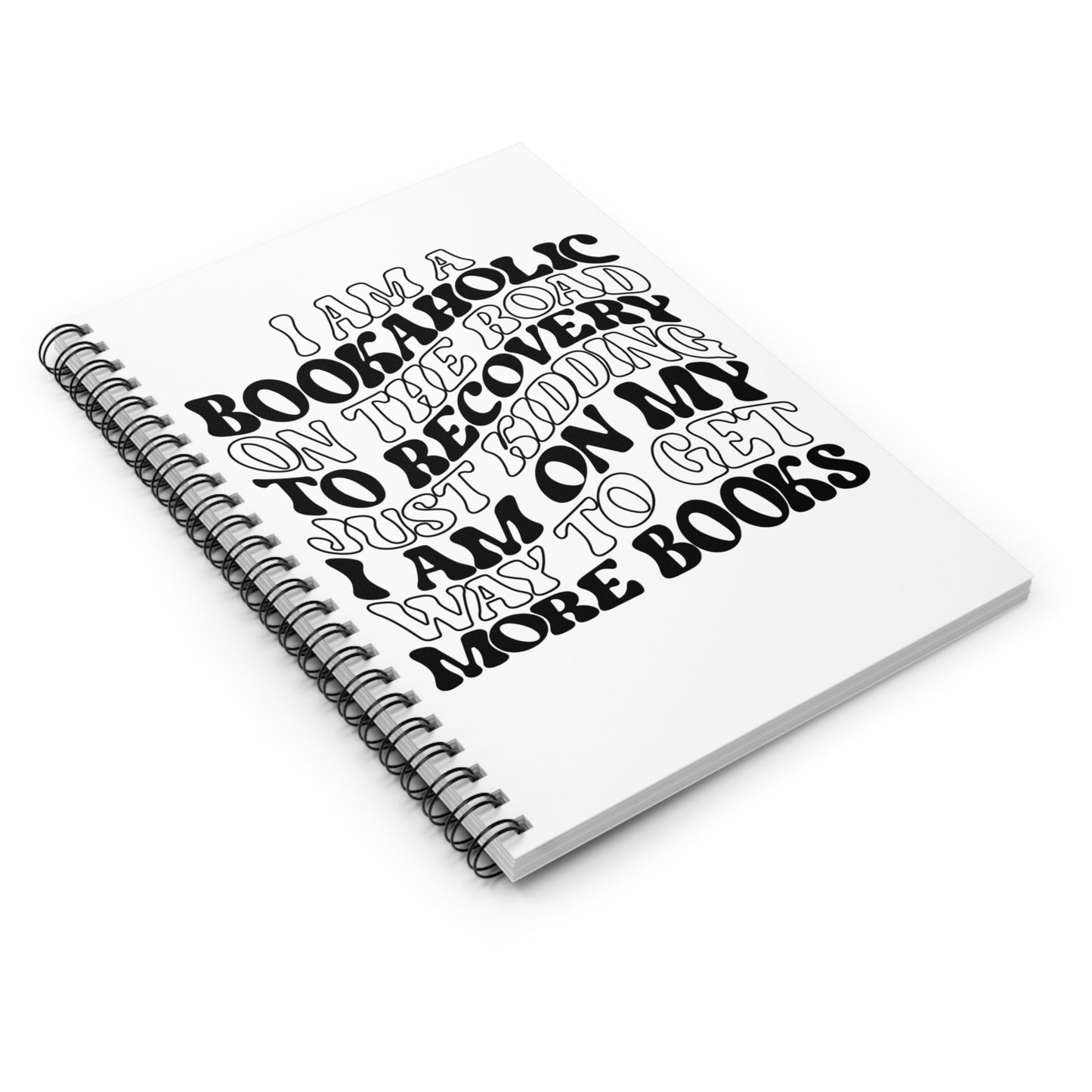 Bookaholic Spiral Notebook - Ruled Line - Awfullynerdy.co