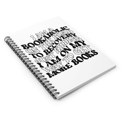 Bookaholic Spiral Notebook - Ruled Line - Awfullynerdy.co