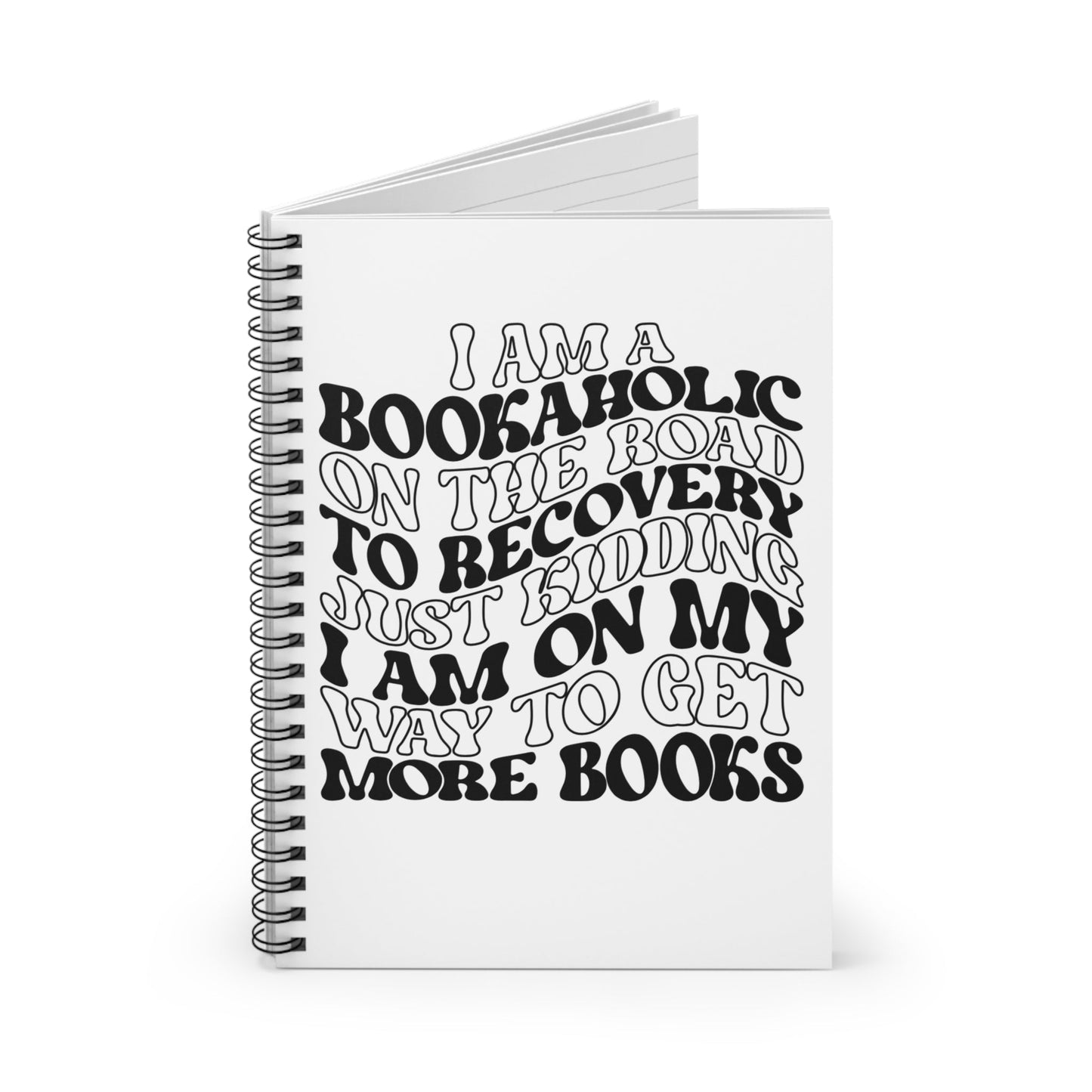 Bookaholic Spiral Notebook - Ruled Line - Awfullynerdy.co