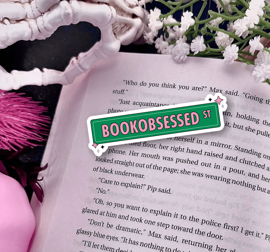 BOOKOBSESSED ST Laminated Sticker - Awfullynerdy.co