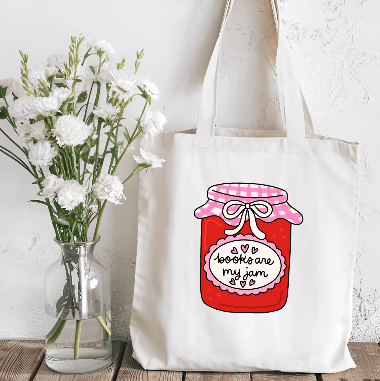Books are my Jam Sublimated Canvas Tote Bag - Awfullynerdy.co