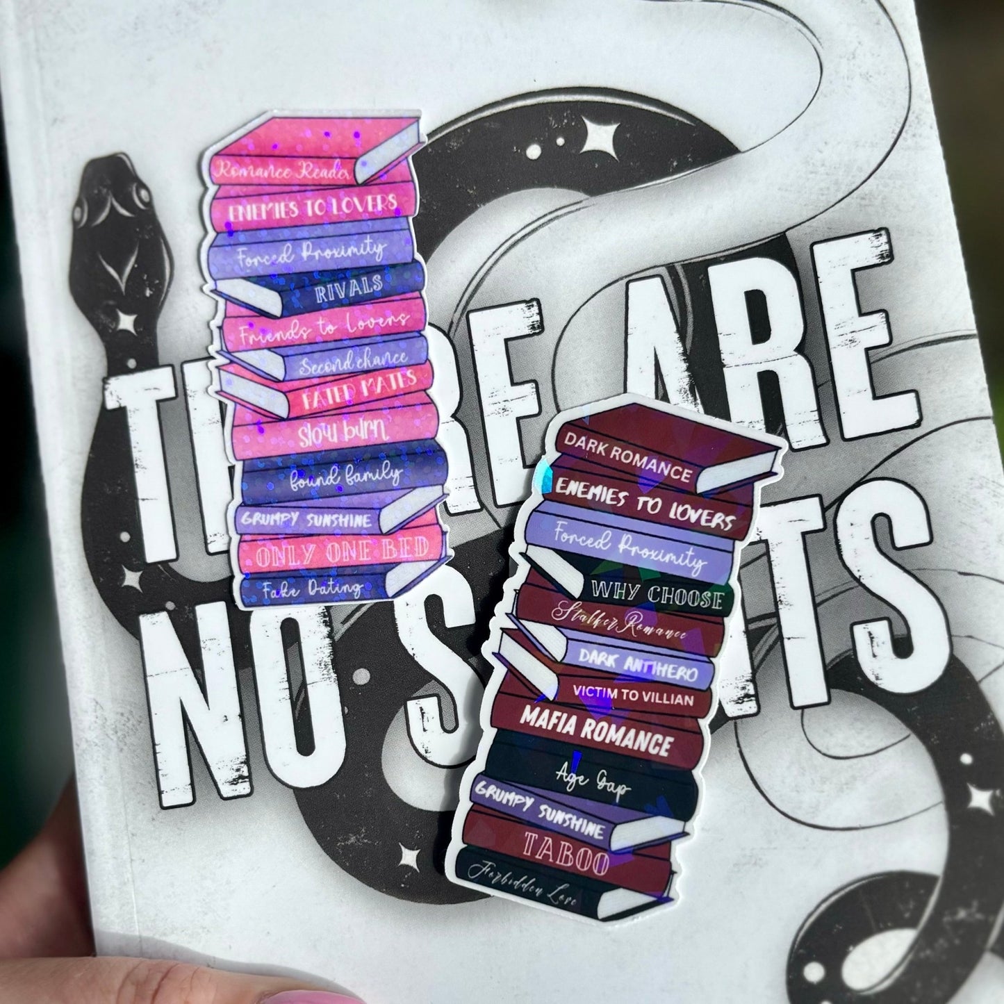 Bookstack Romance Tropes Stickers - Awfullynerdy.co