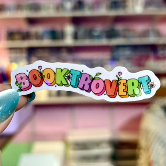 Booktrovert Sticker - Awfullynerdy.co